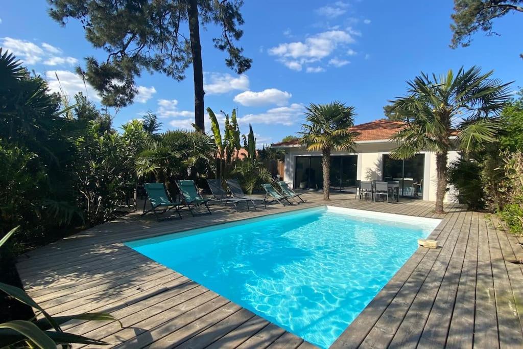 Villa Arcachon 12 Pers Avec Piscine Chauffee Extérieur photo